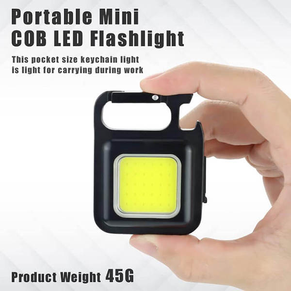 Mini Cob Rechargeable Keychain Flashlight