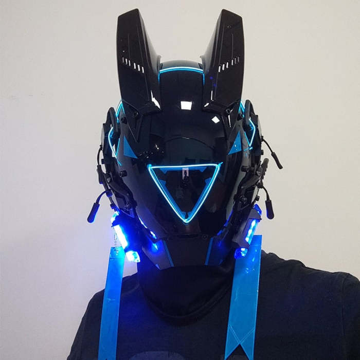 LED Sci-Fi Cyberpunk Helmet Mask (15 Styles) One Size Fits Most