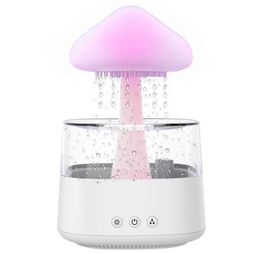 Rain Cloud Humidifier, Rain Cloud Night Light, Aromatherapy Essential Oil Diffuser with 7 Color Changing, Raindrop Sound for Home Office Room