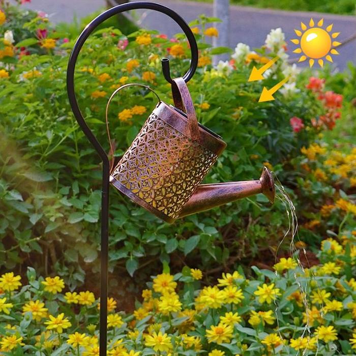 Solar-Powered Watering Can Light