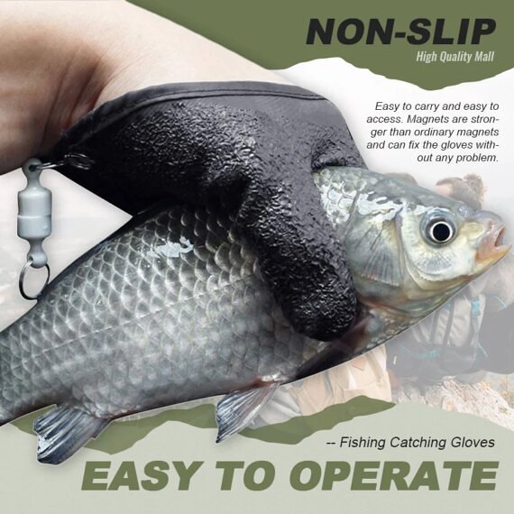 Fishing Catching Gloves Non-Slip Fisherman Protect Hand