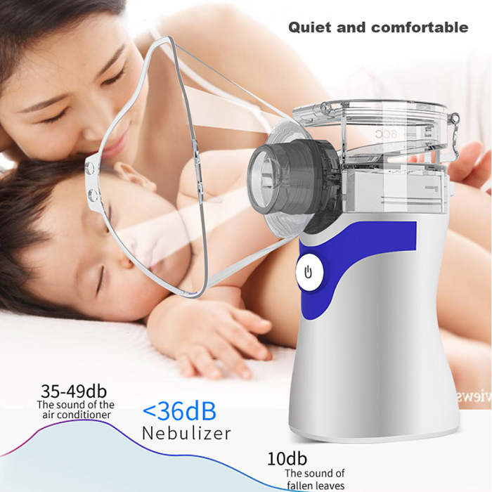 Portable Handheld Ultrasonic Compressor Nebulizer Machine Cool Mist Inhaler Kit for Home and Travel