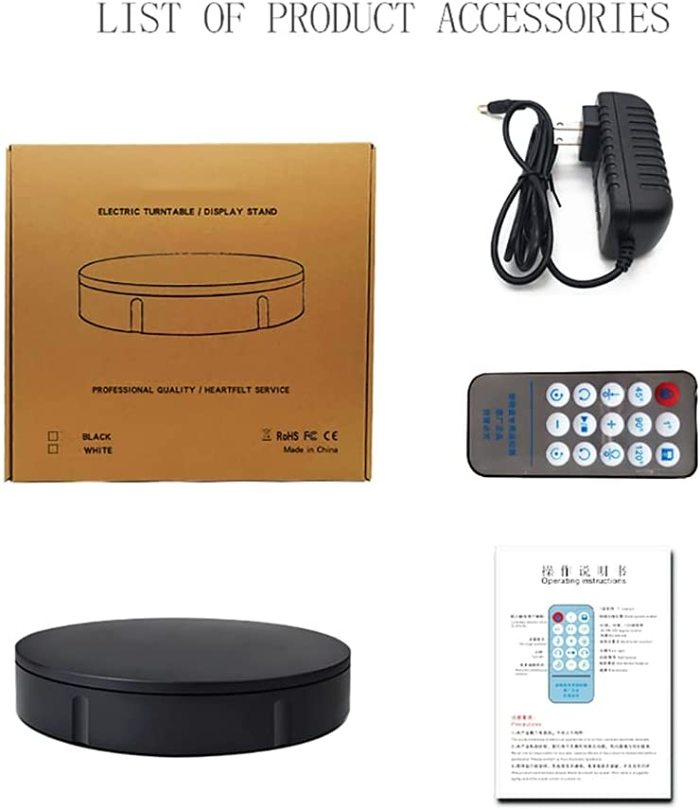 360 Degree Photography Turntable Motorized Rotating Display Stand Professional  330LB Load for Shop Products Model Shows
