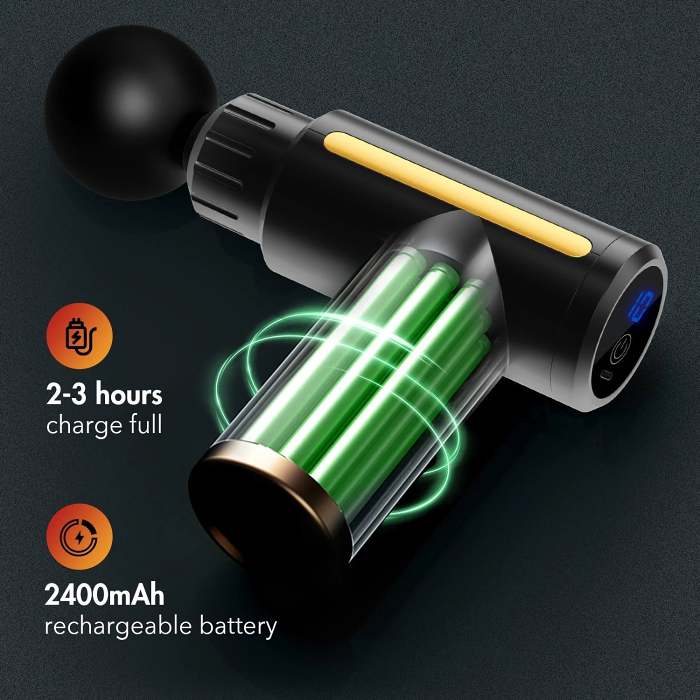 Compact Handheld Muscle Massager by Veasoon