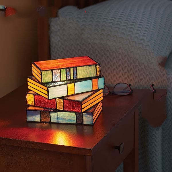 Stacked Books Desk Lamp