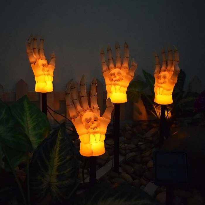 Bone Hand Halloween Plug-In Floor Lamp