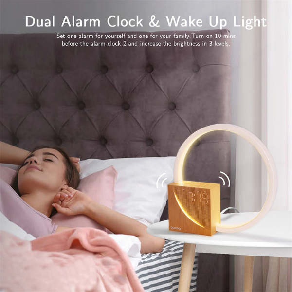 Touch lamp with alarm.