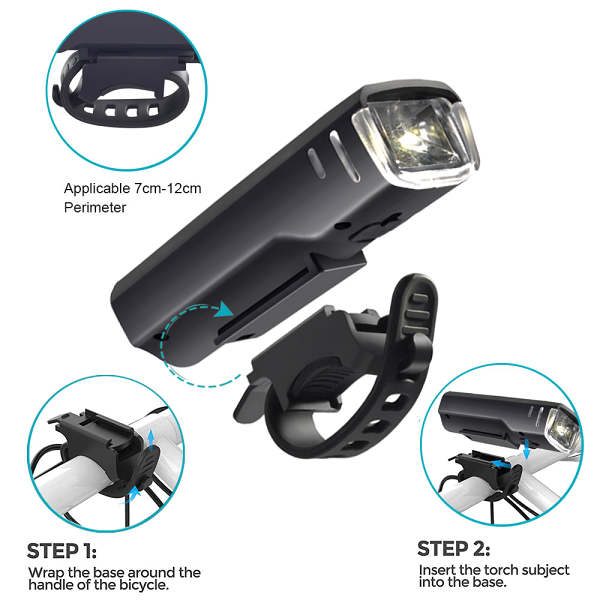 Bicycle Headlight USB Rechargeable 250 Lumen LED Bike Front Light High Bright 15 Hours Mountain Road Cycling Safety Commuter Flashlight with 4 Modes