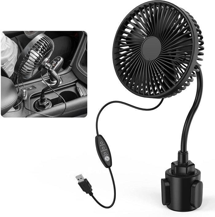 Car Cup Holder Fan