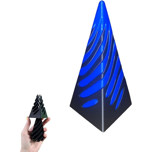 Impossible Pyramid Passthrough Sculpture,Pyramid Passthrough Sculpture,3D Printed Spiral Cone Toy Decor Home Desktop Figurines Art Decoration