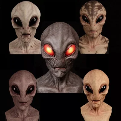 Horror Horrific Scary Alien Adult Mask Latex Head for Halloween Cosplay Costume