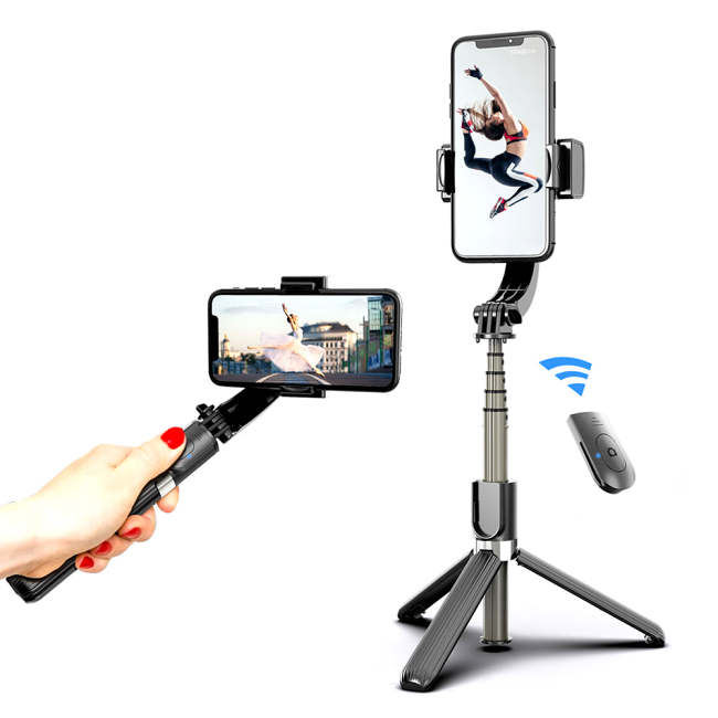 Extendable Selfie Stick Tripod with Detachable Bluetooth 4.0 Remote Shutter For Android iOS Phone