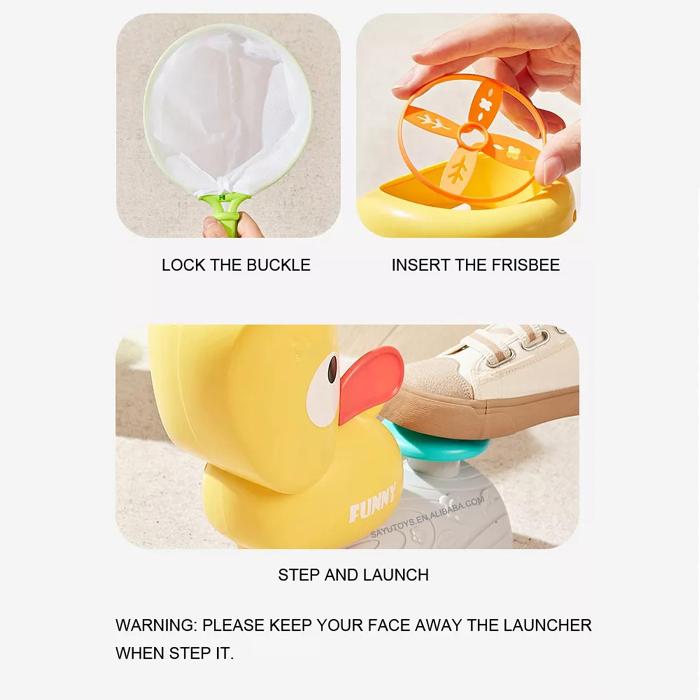 Flying Disc Launcher Toy for Kids