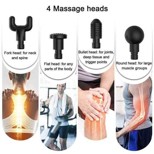 Heads Handheld Massager 30 Speeds Premium 6 Heads  Handheld Massager by Veasoon
