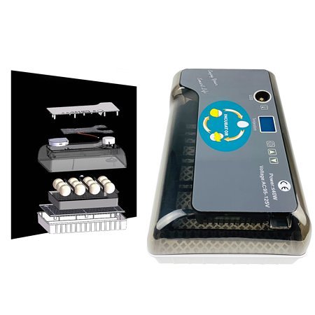 12 Eggs Egg Incubator Fully Automatic Incubator Digital Poultry Hatcher Egg Turning Temp Control with LED Candling Lamp