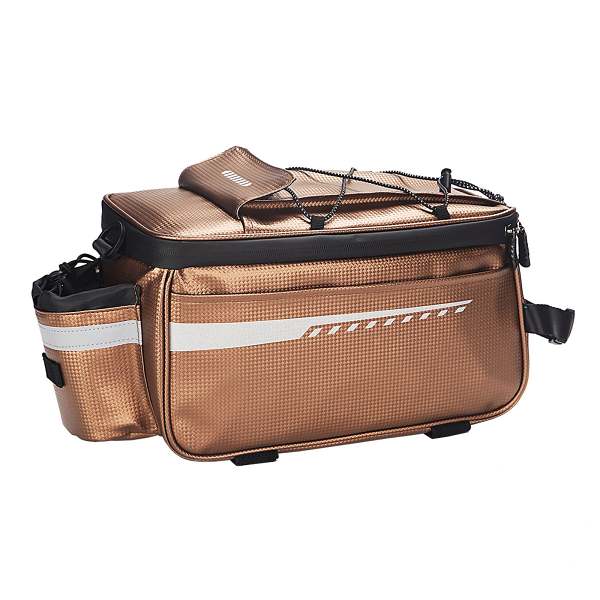 Bike Trunk Cooler Bag with Tail Light, Bicycle Rear Rack Bag with Insulated, Storage,  8L for Traveling Commuting Camping