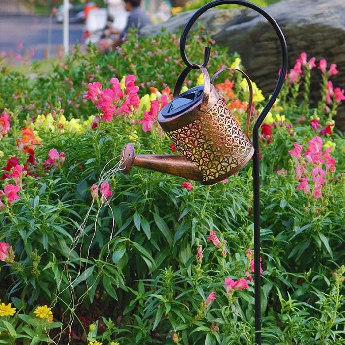 Solar-Powered Watering Can Light