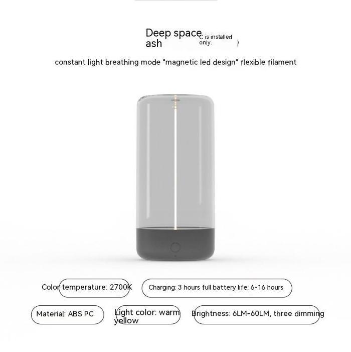 Rechargeable LED camping light.