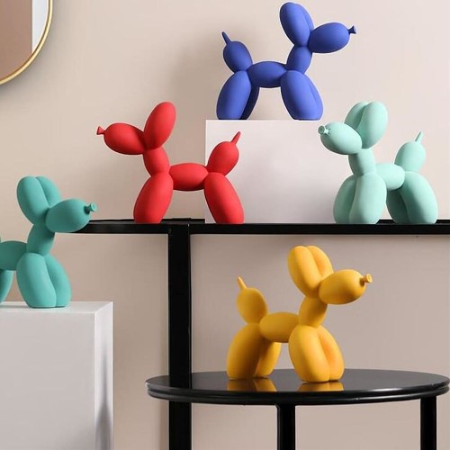 Balloon Dog Sculpture in Pastel