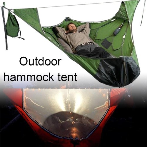 Camping Hammock Tent With Insect Net And Suspension Kit Flat Hammock Tent