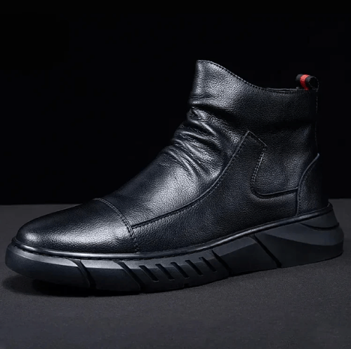 Italian Handmade Genuine Leather Zipper Martin Boots