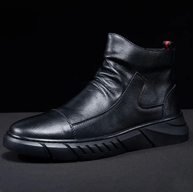Italian Handmade Genuine Leather Zipper Martin Boots