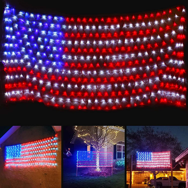 American FLAG LED STRING lamp-Large American FLAG outdoor lamp