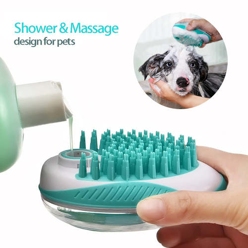 Pet 2-in-1 Spa Bath Brush Shower Fur ScrubberPet