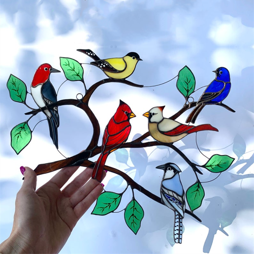 Rsa Stained Birds Modern Home Decor
