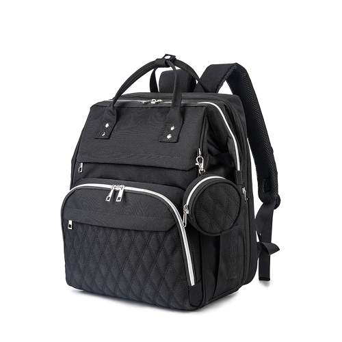 Diaper Bag Backpack, Large Baby Multifunction Waterproof Fabric Travel Nappy Changing Backpack with USB Charging Port and Insulated Bottle Warmer Pockets