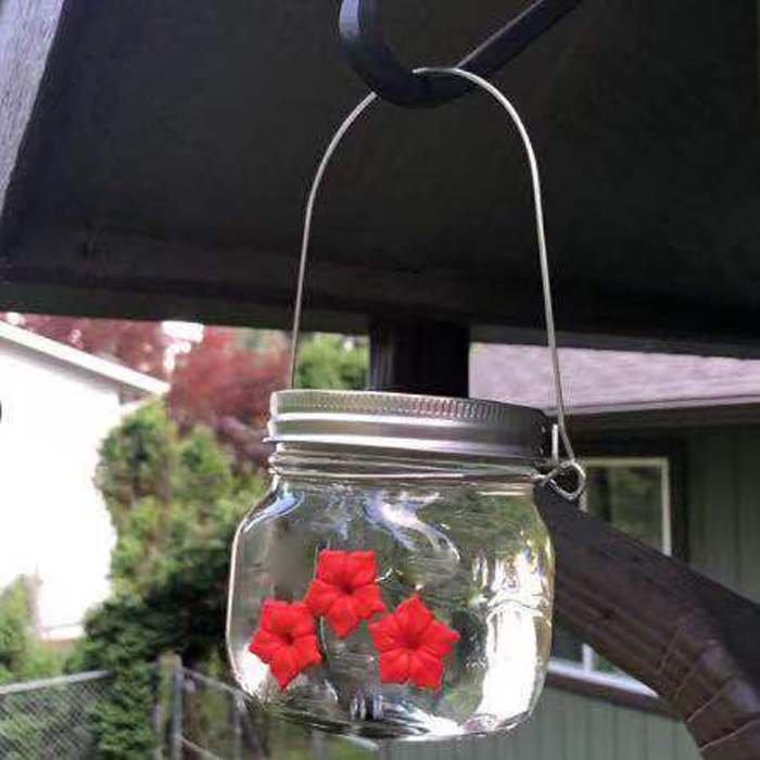 Mason Jar Hummingbird Feeders