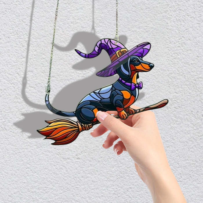 ♀Magic Dachshund Window Hanging