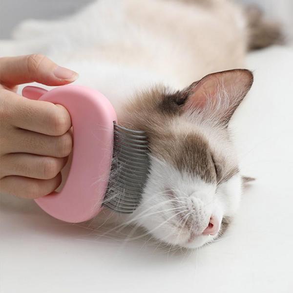 (3 Pack Bundle) Cat Hair Removal Massaging Shell Comb