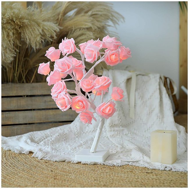 24 LED Romantic Rose Lamp Maria Rose Lamp