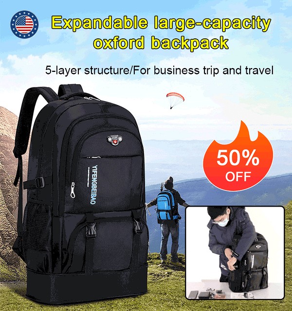 Expandable Large-Capacity Oxford Backpack