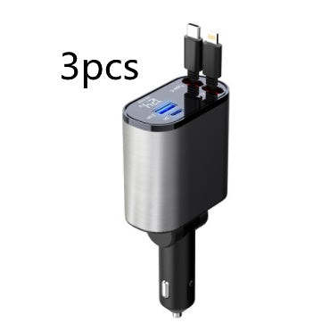 100W Super Fast Car Charger: USB and Type-C Adapter