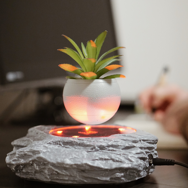 Levitating Rock Plant Pot by Veasoon