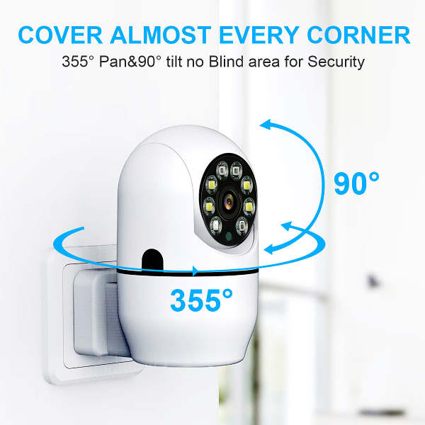 Wireless Security Camera 1080P WiFi Surveillance Home Camera with Motion Detection, 2-Way Audio, Night Vision,SD Card Storage