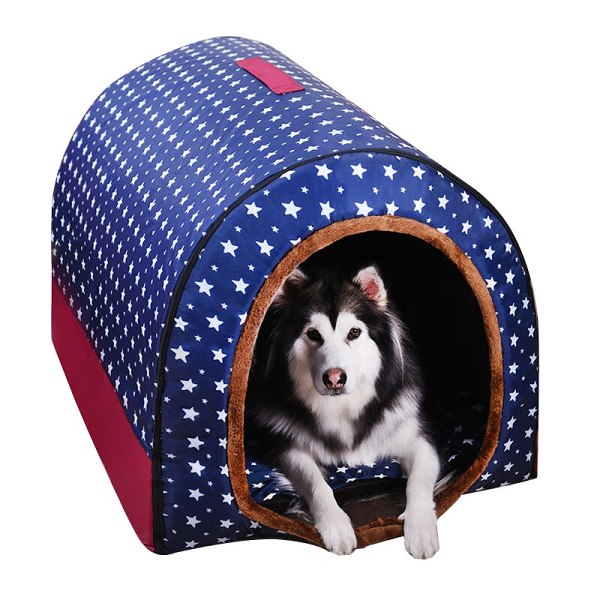 Warm Dog House Print Stars Soft Foldable Pet dogs bed For Puppy large medium Travelling Portable Kennel Mat Cat bed Pet Supplies