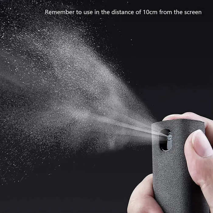 2-in-1 Portable Phone and Tablet Screen Cleaner with Microfiber Cloth by Veasoon