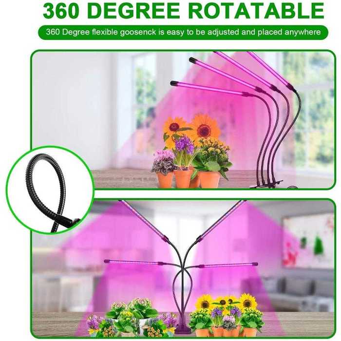 LED Grow Light USB Phyto Lamp Full Spectrum | Fitolampy with Control by Veasoon