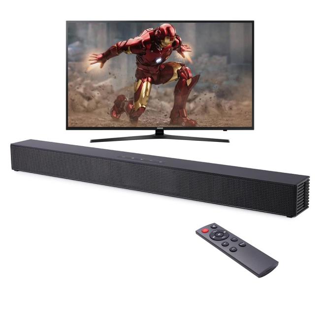 40W Home Theater Audio Sound Bar Wall-mounted TV Soundbar with Built-in Subwoofer for TV PC