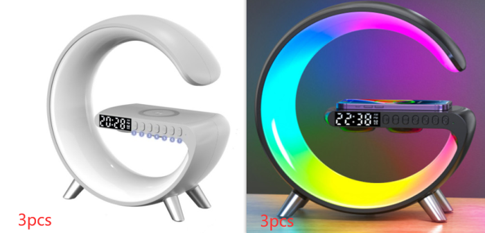 G Shaped LED Light Bluetooth Speakers - Smart Wireless Sound-Activated by Veasoon