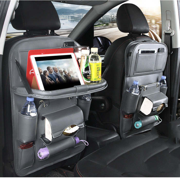 PU Leather Car Seat Back Organizer.