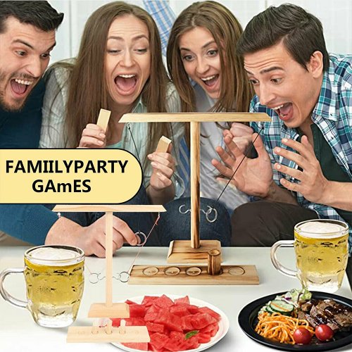 Seaforth Home Ring Toss Game, Handmade Interactive Ring Battle Game