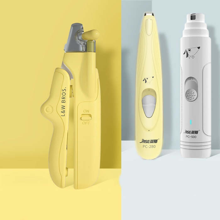 Pet nail clippers with LED light.