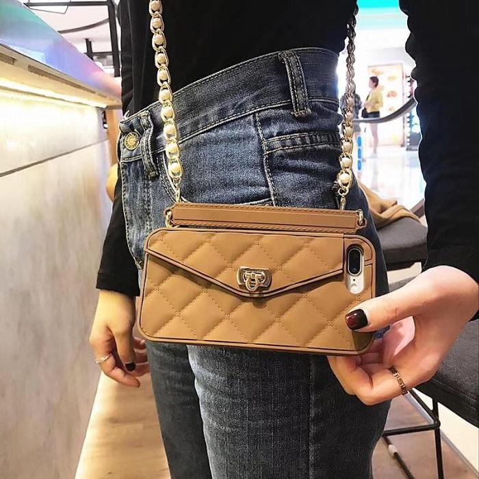 IPhone 12 mobile phone case Quilted Crossbody Case