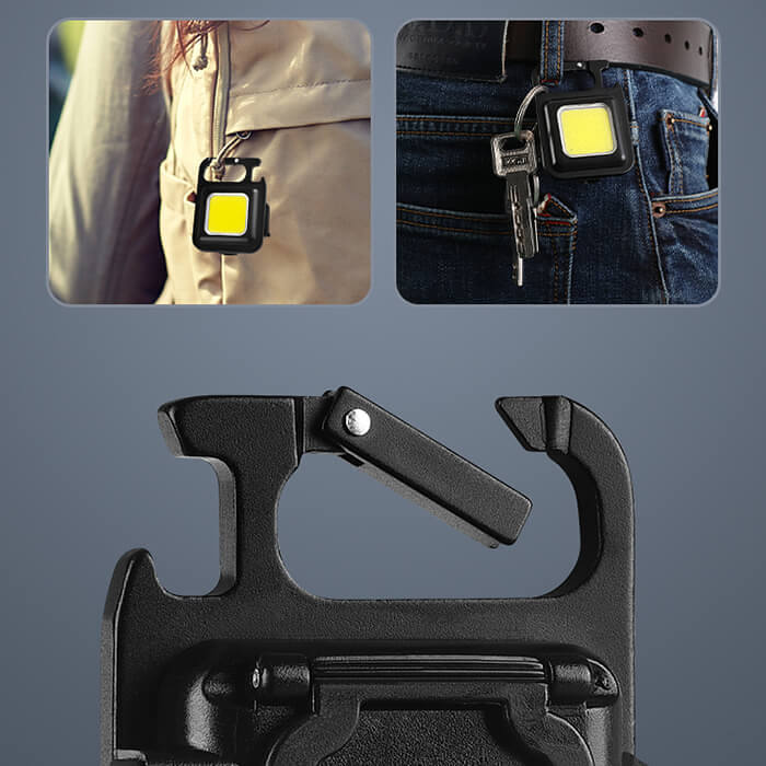Mini Cob Rechargeable Keychain Flashlight