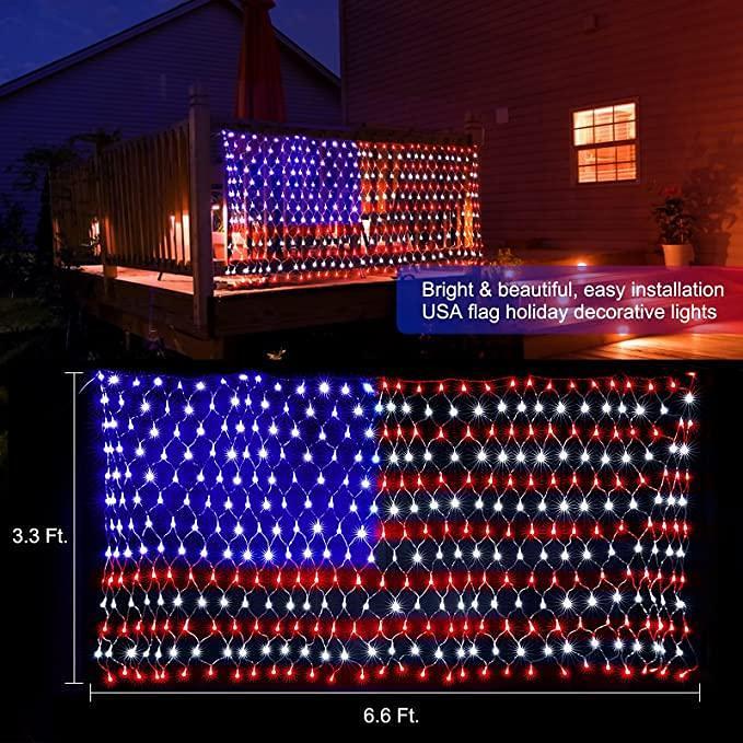 LED String Lights American Flag