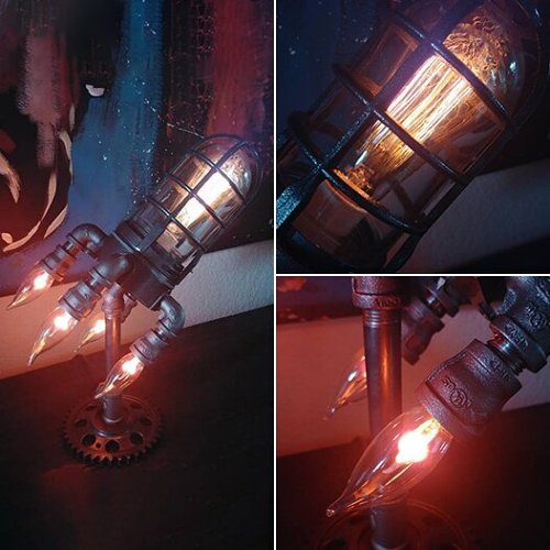 Steampunk Rocket Lamp